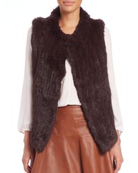 Joie | Red Andoni Rabbit Fur Vest | Lyst