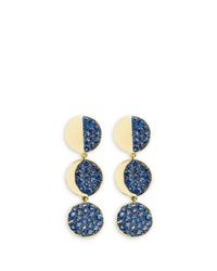 Pamela Love | Blue Moon Phase 18K Gold Earrings | Lyst