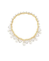 Buccellati | White Pearl And Diamond Necklace | Lyst