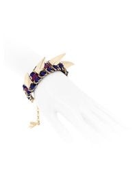 John & Pearl | Purple Spike Bracelet | Lyst