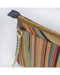 Paul Smith | Metallic 'Swirl' Print Calf Leather Chain Purse | Lyst
