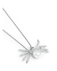 Kenneth Jay Lane | Metallic Crystal Pavé Spider Necklace | Lyst