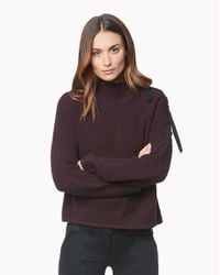 Veronica Beard | Purple Auger Tie Neck Sweater | Lyst