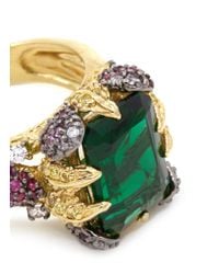 Anabela Chan | Green 'emerald' 18k Gold Solitaire Emerald Diamond Pavé Cocktail Ring | Lyst