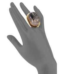 Saint Laurent | Gray Rutilated Quartz Cherry Ring | Lyst