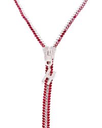 Helen Yarmak International | Red One Of A Kind Diamond and Ruby Zipper Necklace | Lyst