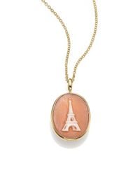 Ippolita | Metallic Queen Shell, Clear Quartz & 18k Yellow Gold Oval Eiffel Tower Cameo Doublet Charm | Lyst