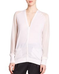 3.1 Phillip Lim | White Wool & Silk Cardigan | Lyst