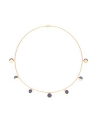 Pamela Love | Blue 'moon Phase' Sapphire 18k Yellow Gold Necklace | Lyst