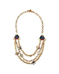 Lulu Frost | Metallic Petra Triple Layer Necklace | Lyst