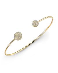 Anne Sisteron - Metallic 14kt Yellow Gold Diamond Disc Cuff - Lyst