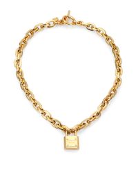 Michael Kors | Metallic Padlock Charm Necklace/goldtone | Lyst