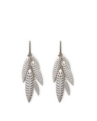 Rebecca Minkoff | Metallic Leaf Chandelier Earring | Lyst
