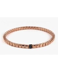 Tateossian - Quadro Cube Bracelet In 18k Rose Gold With Black Diamonds for Men - Lyst