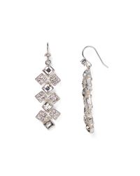 Pink Pony | Silver Lauren Faceted Stone Drop Earrings | Lyst