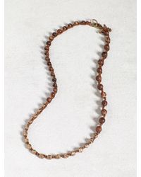 John Varvatos | Brown Matte Agate Beaded Necklace for Men | Lyst
