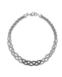 John Hardy | Metallic Braided Chain Necklace With Black Sapphire | Lyst