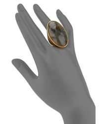 Stephanie Kantis | Metallic Empress Labradorite Cabochon Ring | Lyst