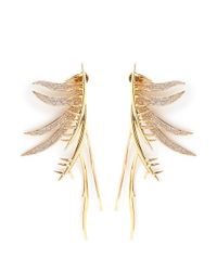 Eddie Borgo | Metallic 'frond' Crystal Pavé Tendril Drop Earrings | Lyst