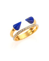 Vita Fede | Blue Ultra Mini Titan Lapis & Crystal Ring | Lyst