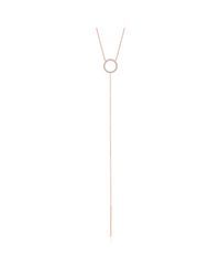 Anne Sisteron - Metallic 14kt Rose Gold Diamond Open Circle Lariat Necklace - Lyst