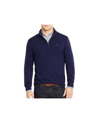 Ralph Lauren | Blue Polo Merino Wool Half Zip Pullover for Men | Lyst