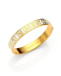 kate spade new york | Metallic Here Comes The Sun Enamel Idiom Bangle Bracelet | Lyst