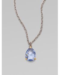 Judith Ripka | Blue Quartz Sterling Silver Pear Drop Necklace | Lyst