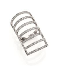 Michael Kors | Metallic Brilliance Statement Pavé Cage Ring | Lyst