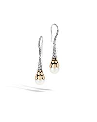 John Hardy | White Dot Drop Earrings | Lyst