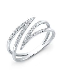 Anne Sisteron | Metallic 14kt White Gold Diamond Spike Wrap Ring | Lyst