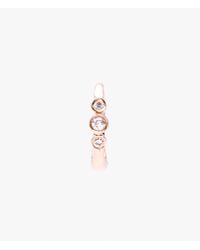 Ariel Gordon | Pink Mini Huggie With 3 Diamonds | Lyst