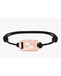 Tateossian - Pink Zodiac 18k Rose Gold Capricorn Black Waxed Cord Bracelet for Men - Lyst