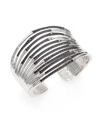 John Hardy | Bamboo Black Sapphire & Sterling Silver Twelve-band Wide Bracelet | Lyst