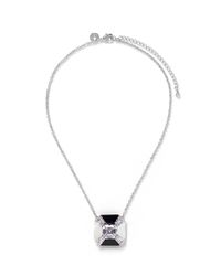 CZ by Kenneth Jay Lane | Black Geometric Asscher Cut Cubic Zirconia Pendant Necklace | Lyst