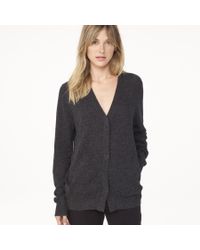 James Perse Gray Classic Cashmere Cardigan