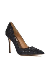 Badgley Mischka | Brown Rouge Embellished Evening Shoe | Lyst