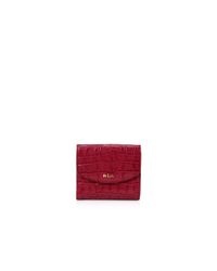 Pink Pony | Red Lauren Darwin Croc-embossed Bi-fold Wallet | Lyst