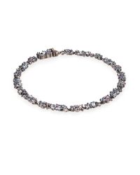 Alexis Bittar Fine | Cool Heather Marquis Grey Diamond, White Sapphire, Blue Topaz & Sterling Silver Tennis Bracelet | Lyst