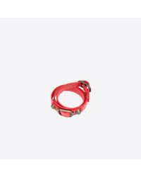 Balenciaga | Red Classic Bracelet Triple Tour | Lyst