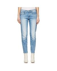 FRAME Blue Le Boy Straight Jeans