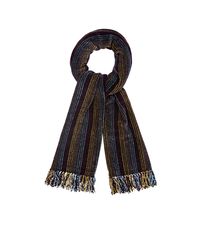 Barneys New York Purple Striped Chenille Scarf