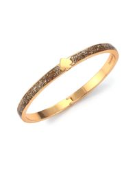 kate spade new york | Metallic Spade Glitter Enamel Bangle Bracelet/gold | Lyst