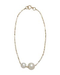 Lucy Folk - Yellow Pearly Grovel Bracelet - Lyst