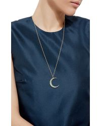 Andrea Fohrman | Green Emeralds Moon Necklace | Lyst
