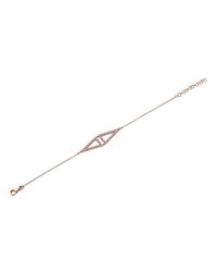 Anne Sisteron - Pink 14kt Rose Gold Diamond Double Triangle Bracelet - Lyst