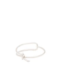 Balenciaga | Metallic Silver Asymmetric Bow Necklace | Lyst
