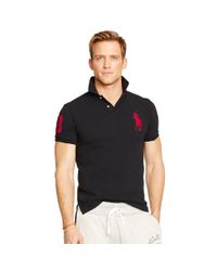 Polo Ralph Lauren | Black Custom-fit Big Pony Polo for Men | Lyst