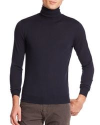 Ralph Lauren Black Label | Blue Merino Wool Turtleneck Sweater for Men | Lyst