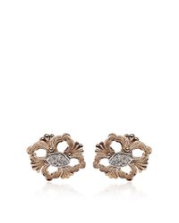 Buccellati | Metallic Small Button Earrings With Diamonds | Lyst